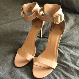 Nude Ankle Strap Dress Heel